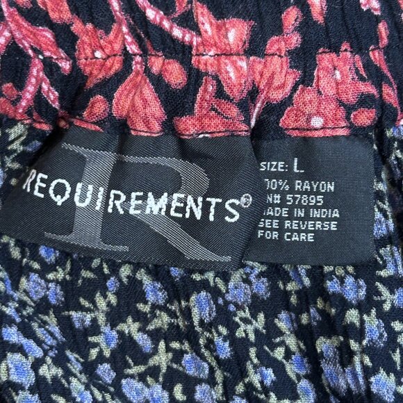 Requirements Patchwork Tiered Vintage Floral Cottagecore Maxi Skirt Size Large - Picture 4 of 7